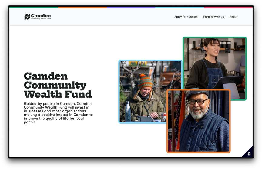 Camden Community Wealth Fund Homepage