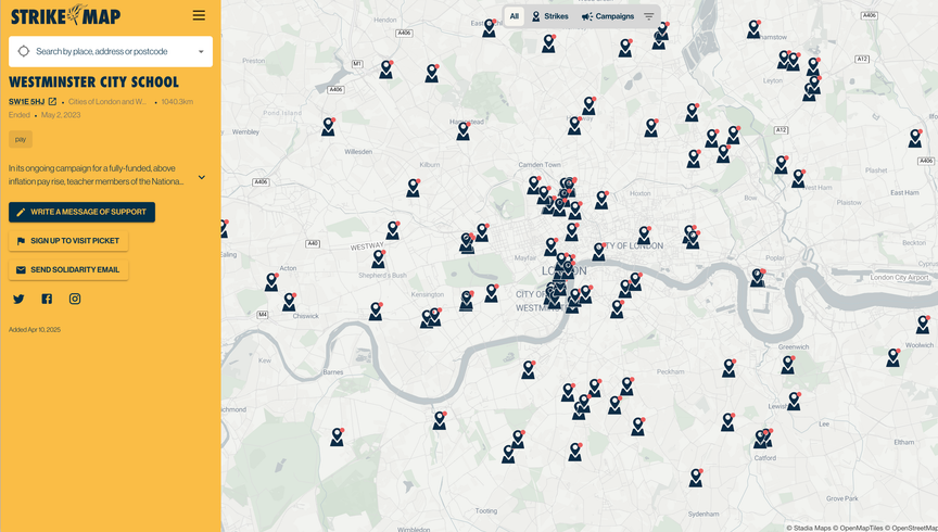 StrikeMap User Interface